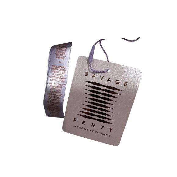 Savage X Fenty Curvy Broderie Lace Halter Bralette - Angel White - Size:  3X - Picture 6 of 8